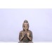 Vintage Bronze Buddha Statue Buddhism Religion Asian Decor Figure Handmade E386